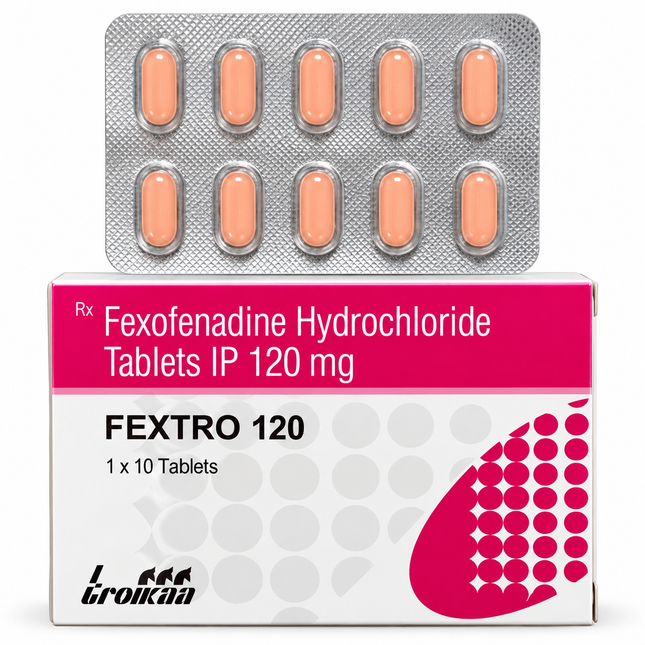 Fextro 120 Medicine Packaging Studio Shot