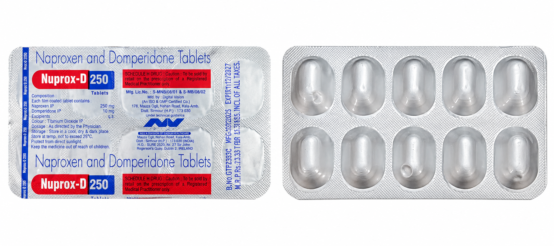 Nuprox D Blister Pack Front and Back