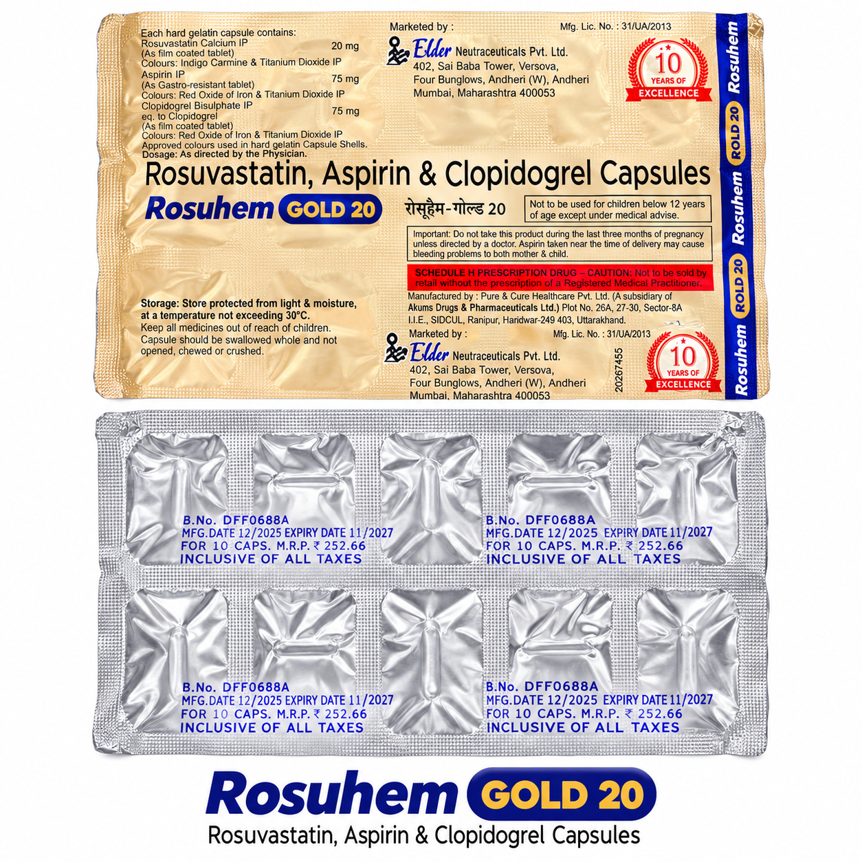 Rosuhem Gold 20 Blister Packaging