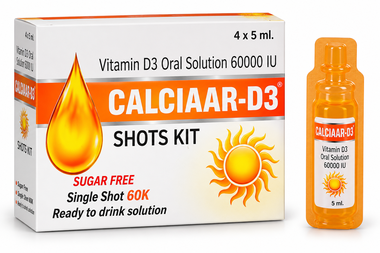 Calciaar D3 Shots Kit Display